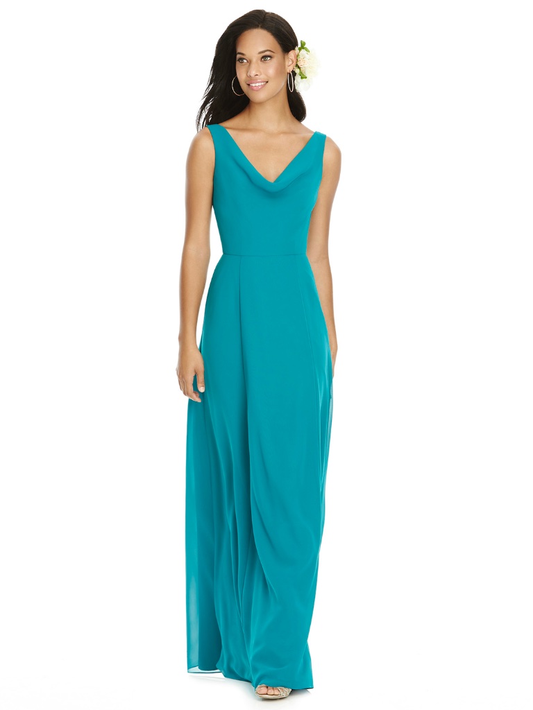 Dessy Social Bridesmaid Dress Style 8180, Color Oasis, Size 10